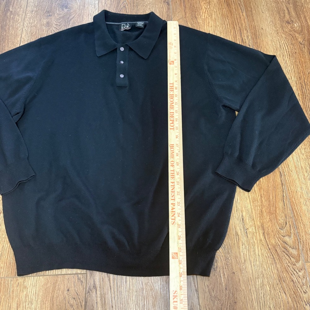Jos. A. Bank Signature Collection 100% Merino Wool Polo Sweater Black Mens XXL - Picture 4 of 9
